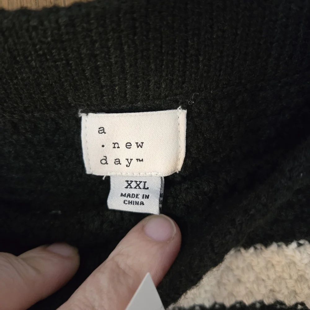 NWT, A New Day, Black and White Striped Skirt XXL. - Picture 2 of 6